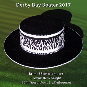 Boaters couture headwear millinery SpringRacingCarnival hats chapeaux cappelli écharpes style FlemingtonVRC headpiece CliffHowardArtist RoyalAscot TheDerby MelbourneCup fashiononthefield LondonHatWeek